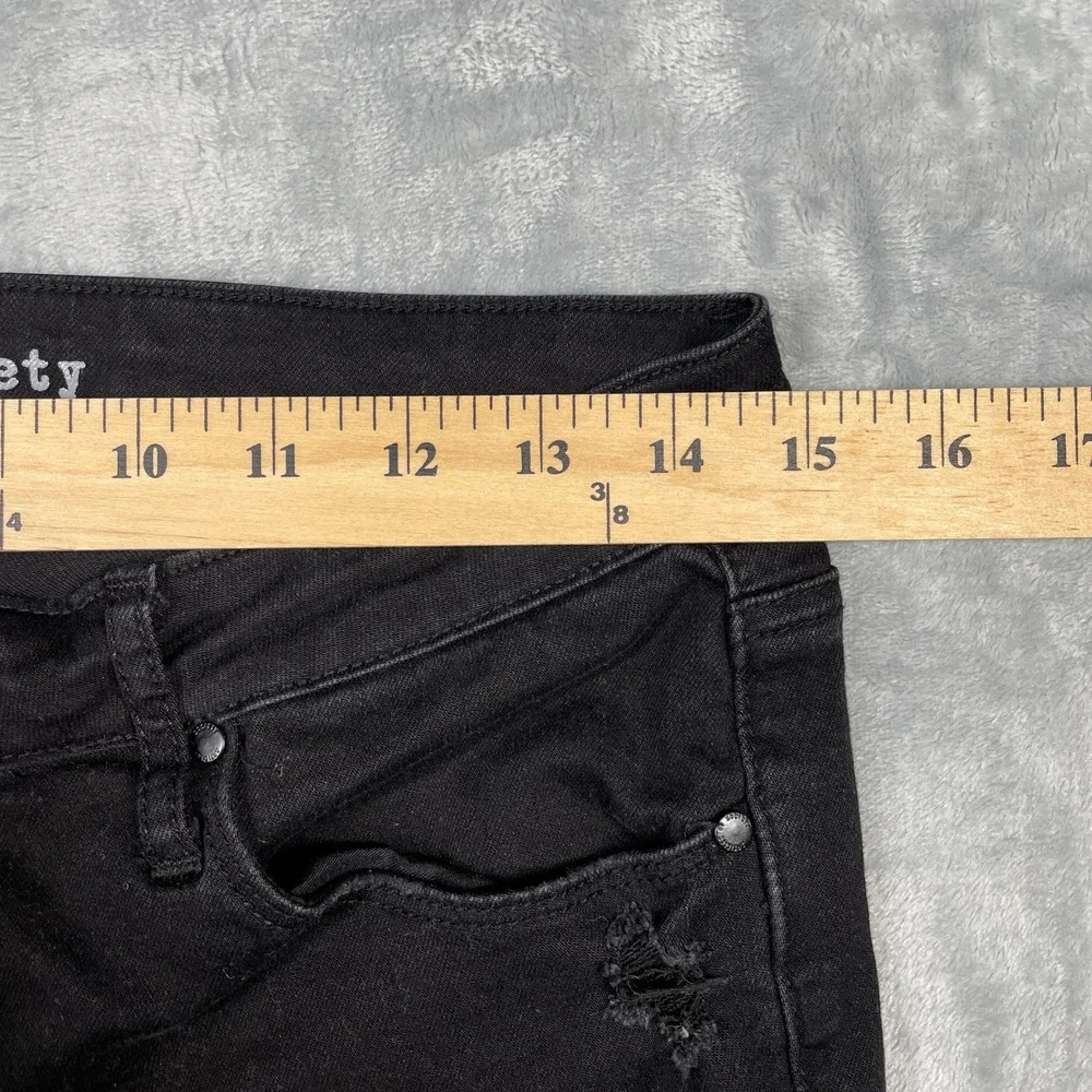Articles of Society Black Skinny Jeans Distressed Raw Hem Women's Size 30